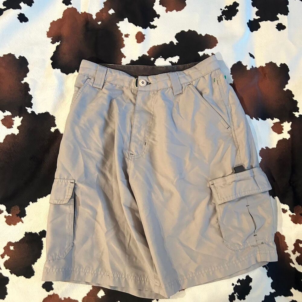 Burnside Men's Tan and Cream Shorts
